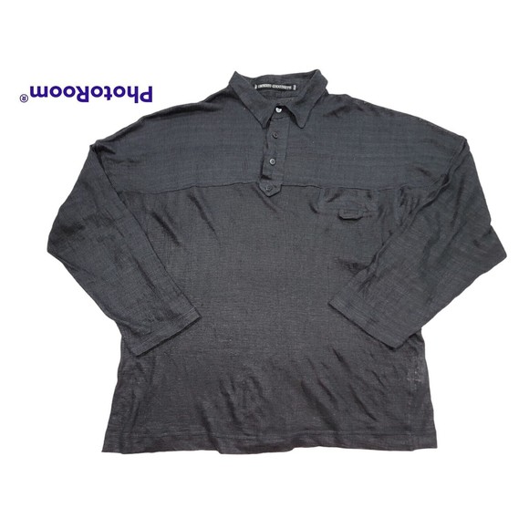 Umberto Ginocchietti Italy Mens 100% Linen Knit Sweater Collared Size 50 Gray